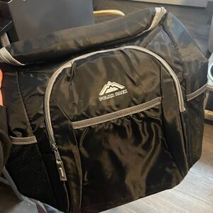 Black backpack cooler
